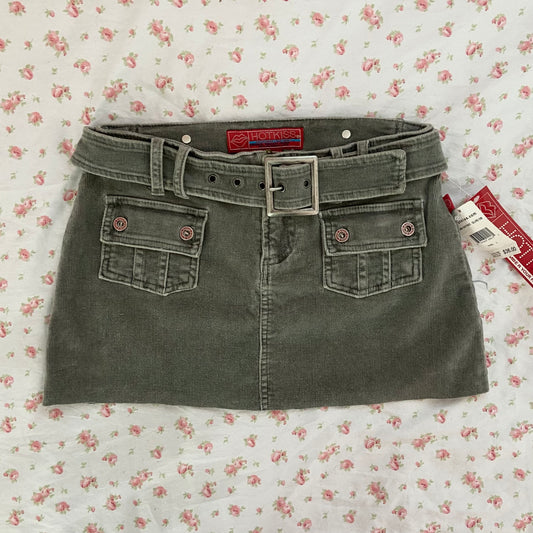 2000s corduroy mini skirt